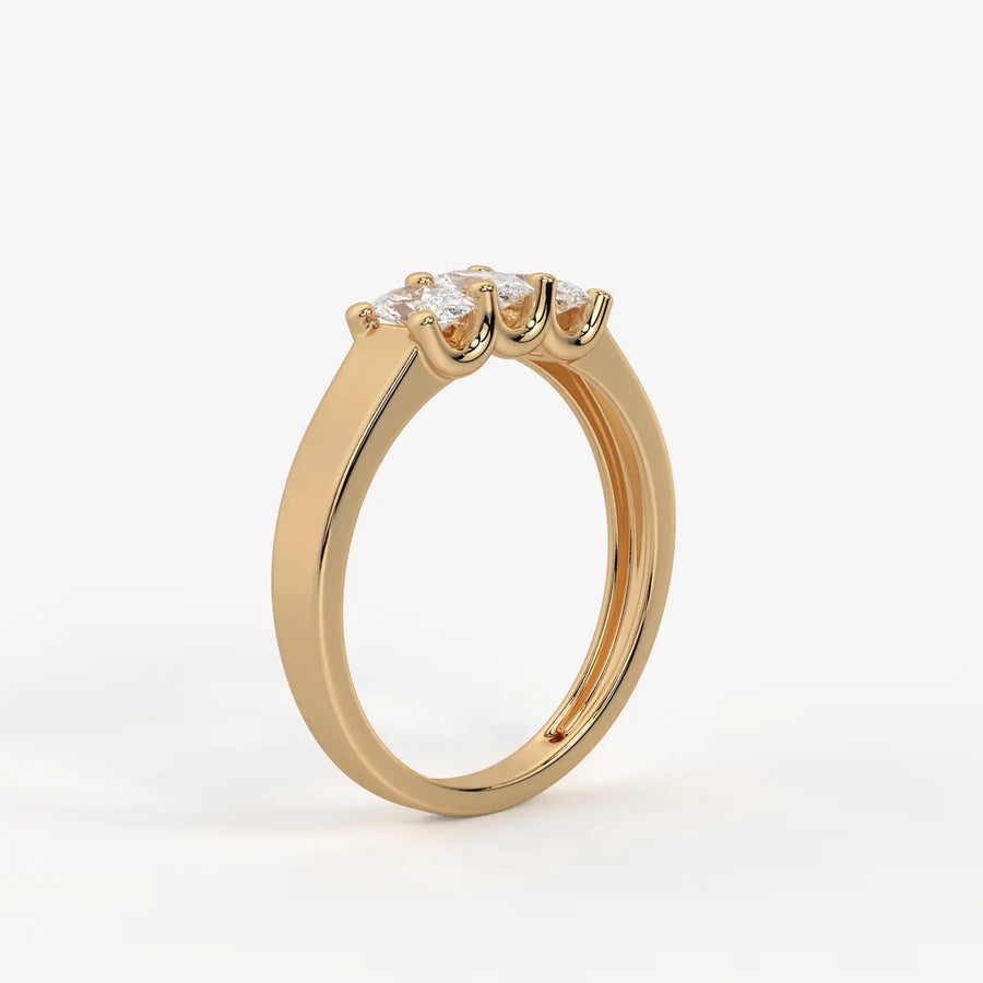 Ovamira Triple Oval Diamond Ring