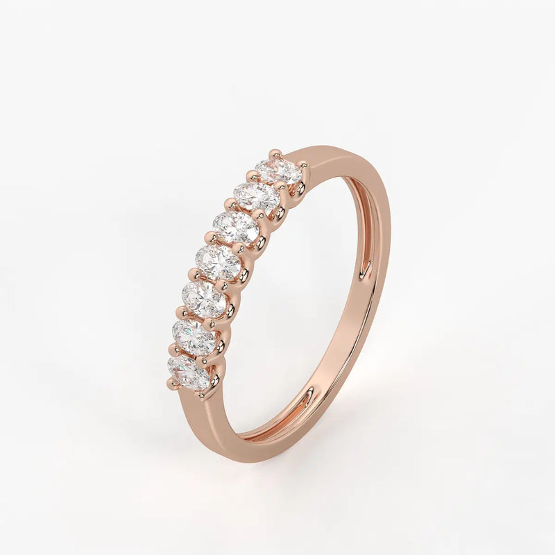 Vellique Oval Diamond Bar Ring