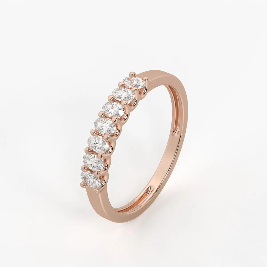 Vellique Oval Diamond Bar Ring