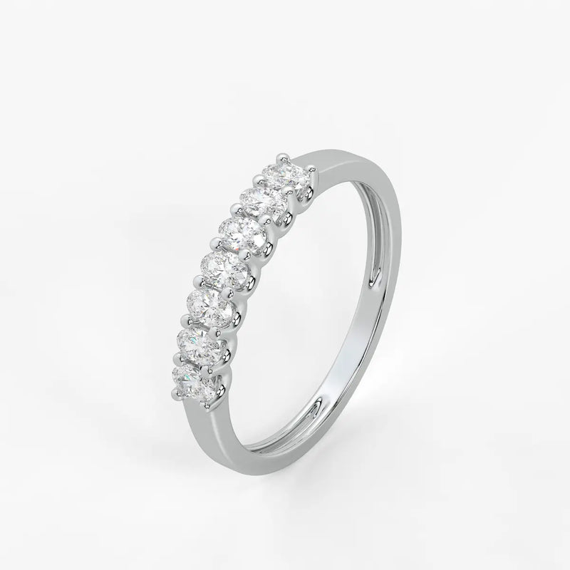 Vellique Oval Diamond Bar Ring