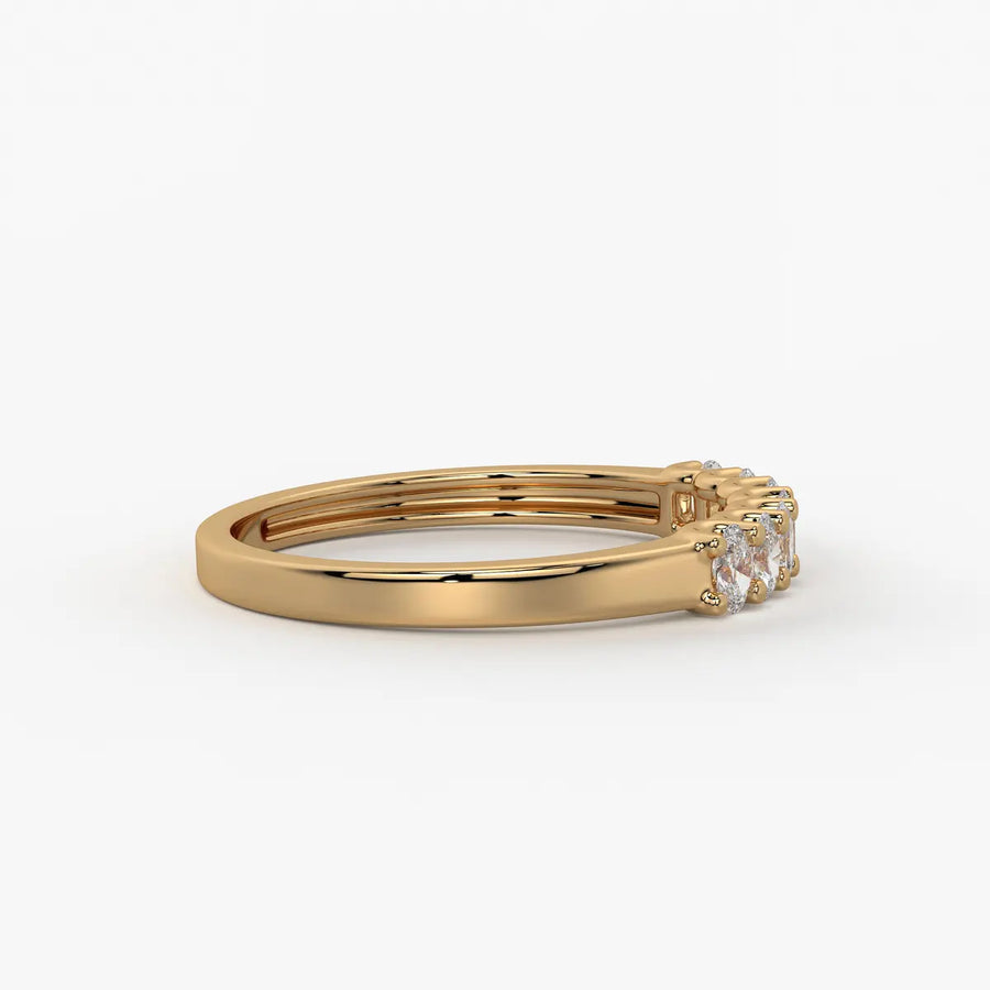 Vellique Oval Diamond Bar Ring
