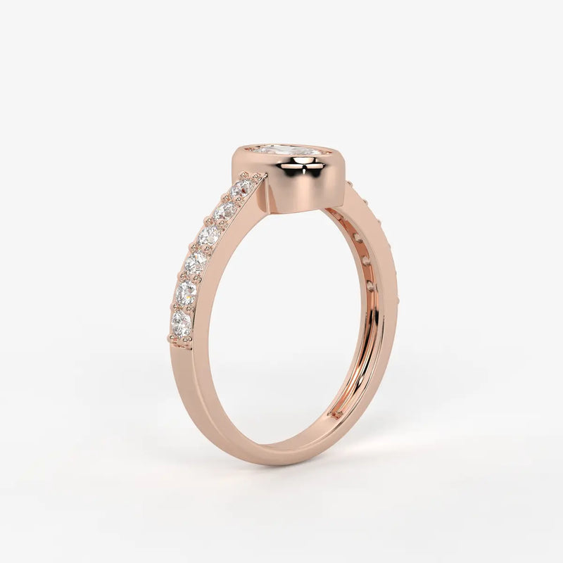 Elowen Oval Halo Diamond Ring