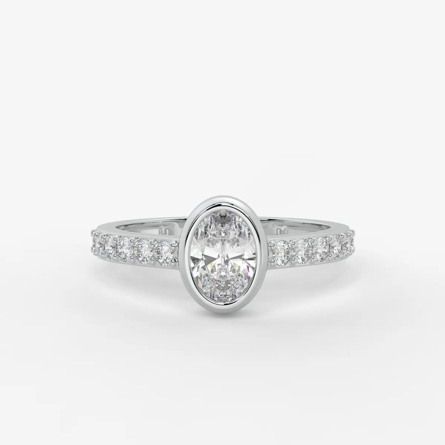 Elowen Oval Halo Diamond Ring