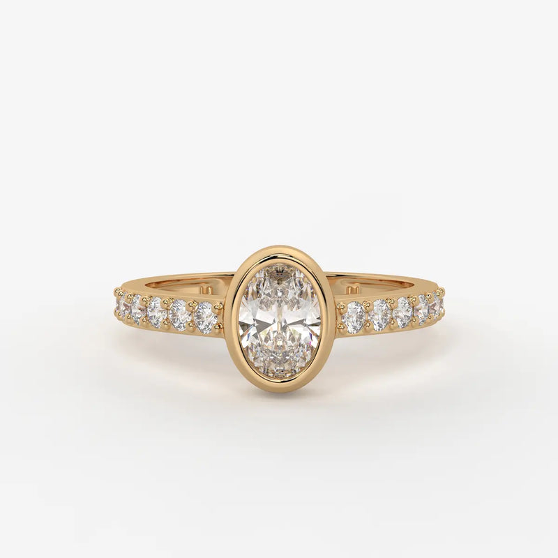 Elowen Oval Halo Diamond Ring