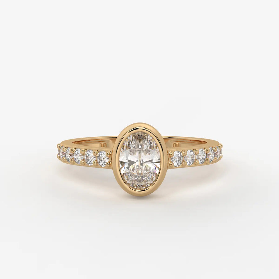 Elowen Oval Halo Diamond Ring
