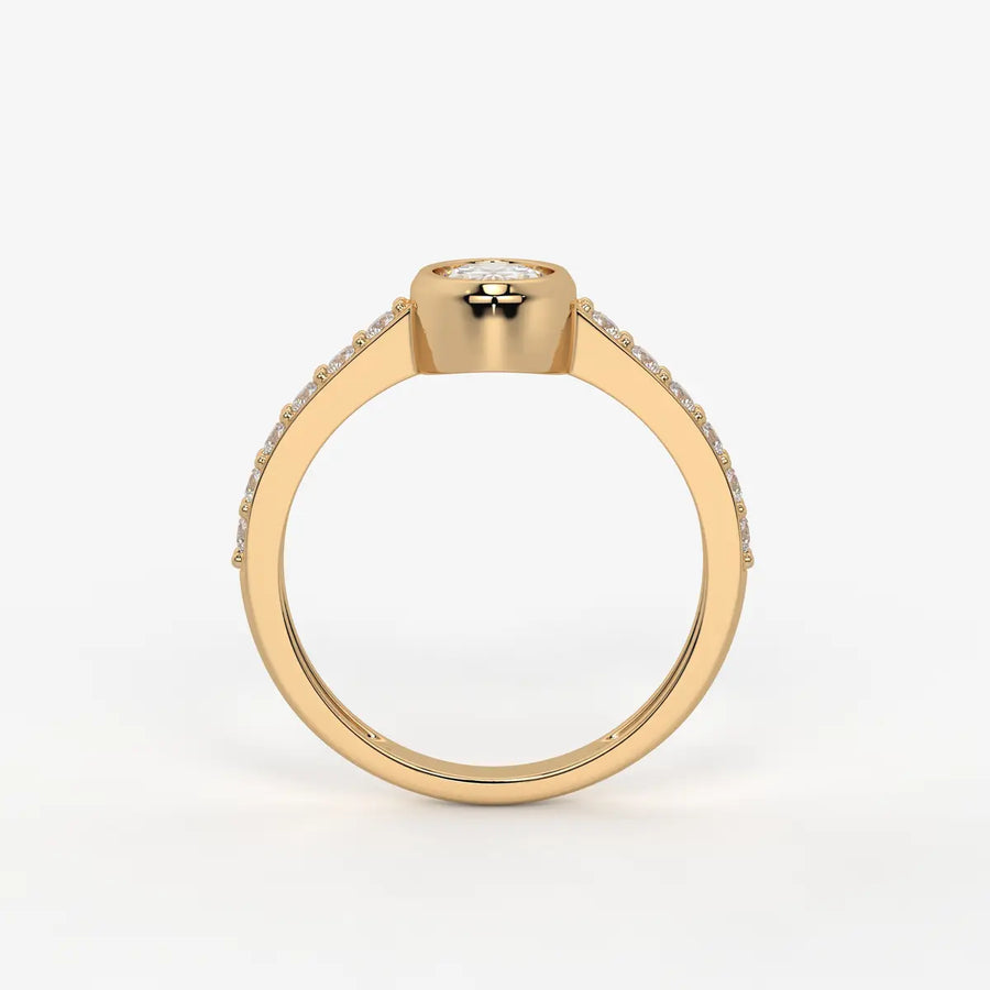 Elowen Oval Halo Diamond Ring