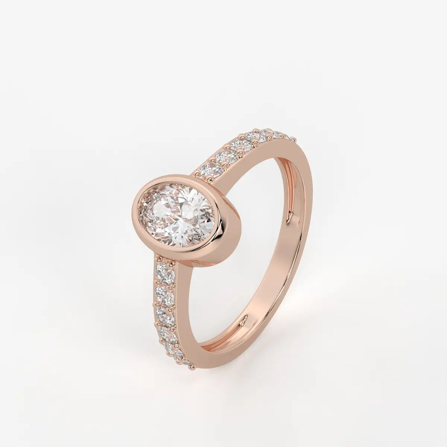 Elowen Oval Halo Diamond Ring