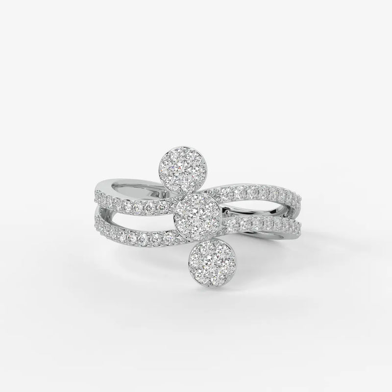 Trivelle Floral Cluster Diamond Ring