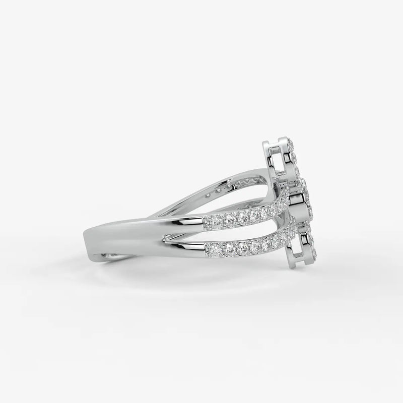 Trivelle Floral Cluster Diamond Ring