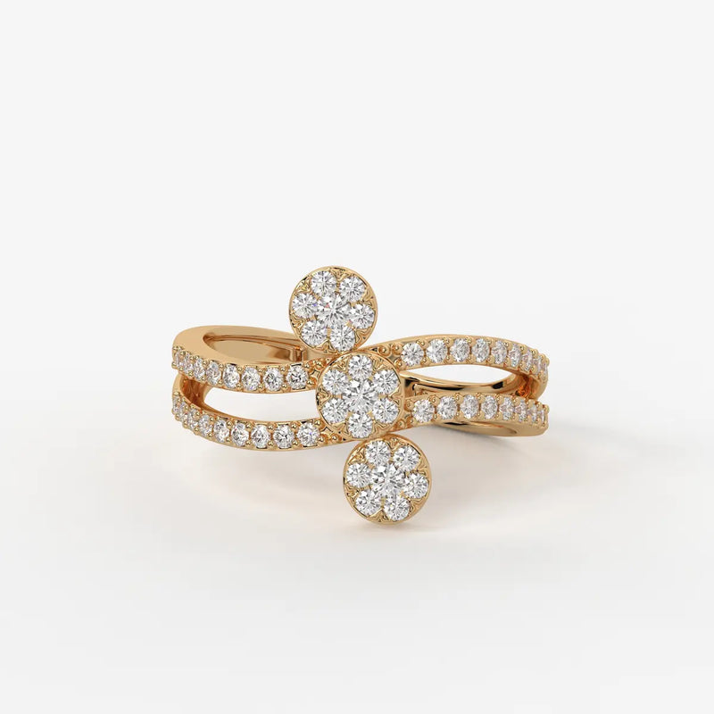 Trivelle Floral Cluster Diamond Ring