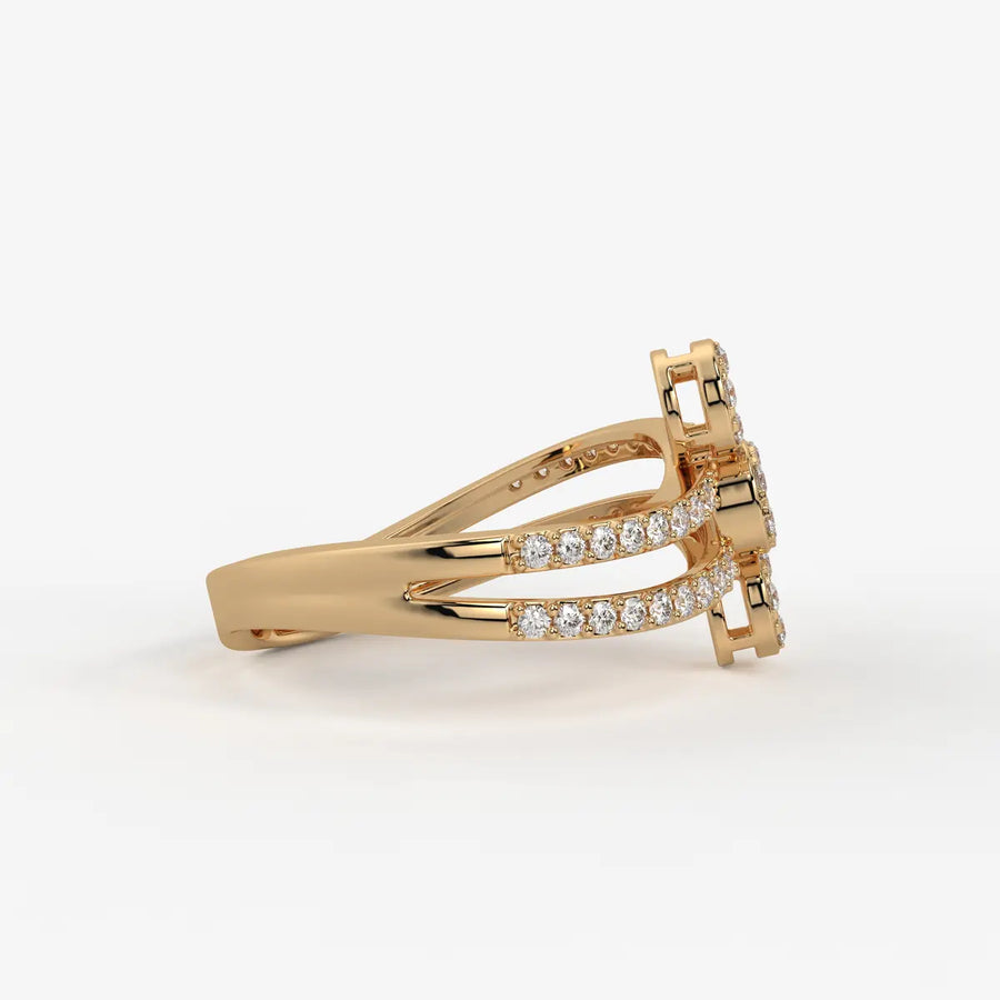 Trivelle Floral Cluster Diamond Ring