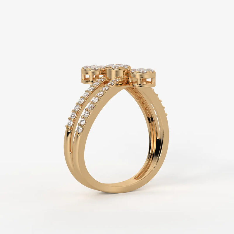 Trivelle Floral Cluster Diamond Ring