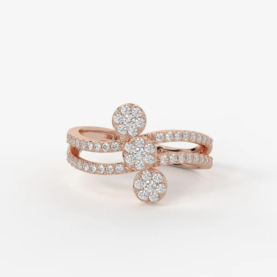 Trivelle Floral Cluster Diamond Ring