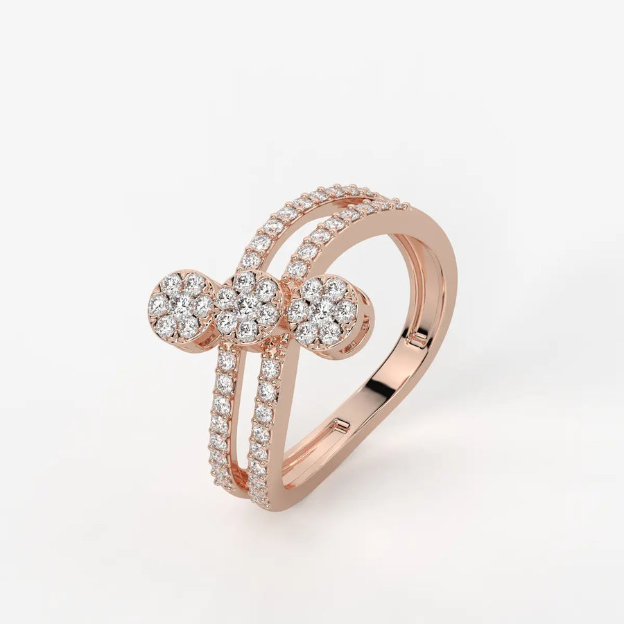 Trivelle Floral Cluster Diamond Ring