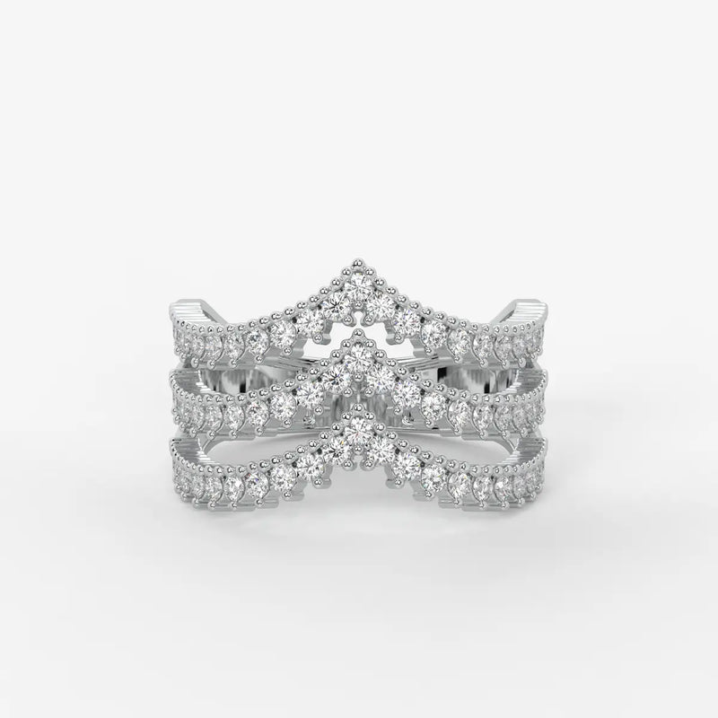 Velmira Multi Layer Diamond Statement Ring