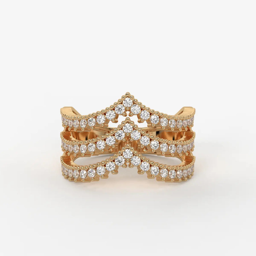 Velmira Multi Layer Diamond Statement Ring