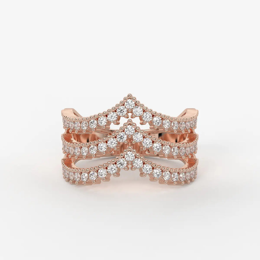 Velmira Multi Layer Diamond Statement Ring