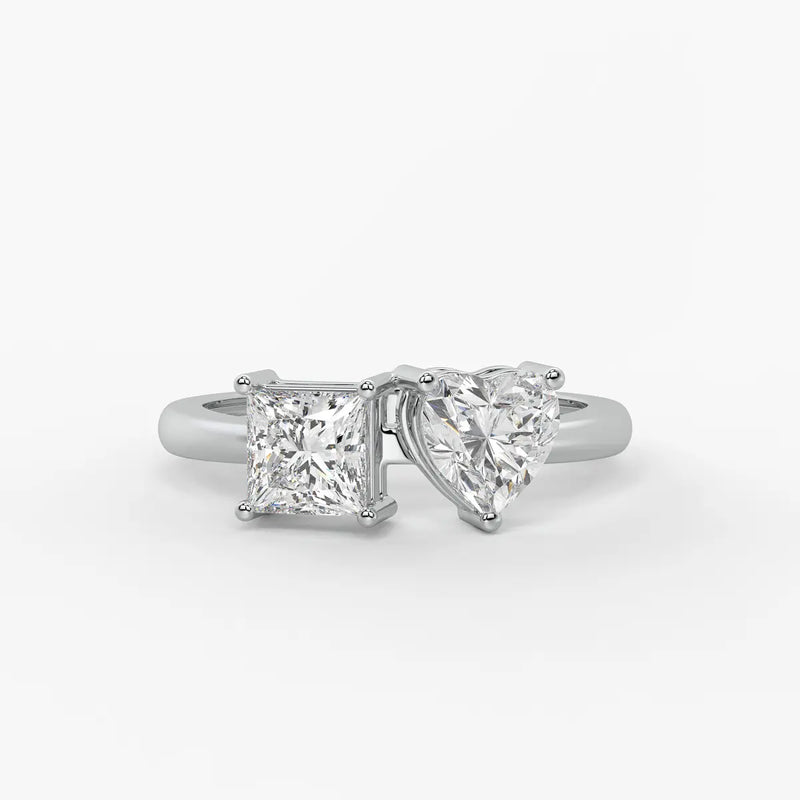 The Diya Radiant Heart & Princess Ring