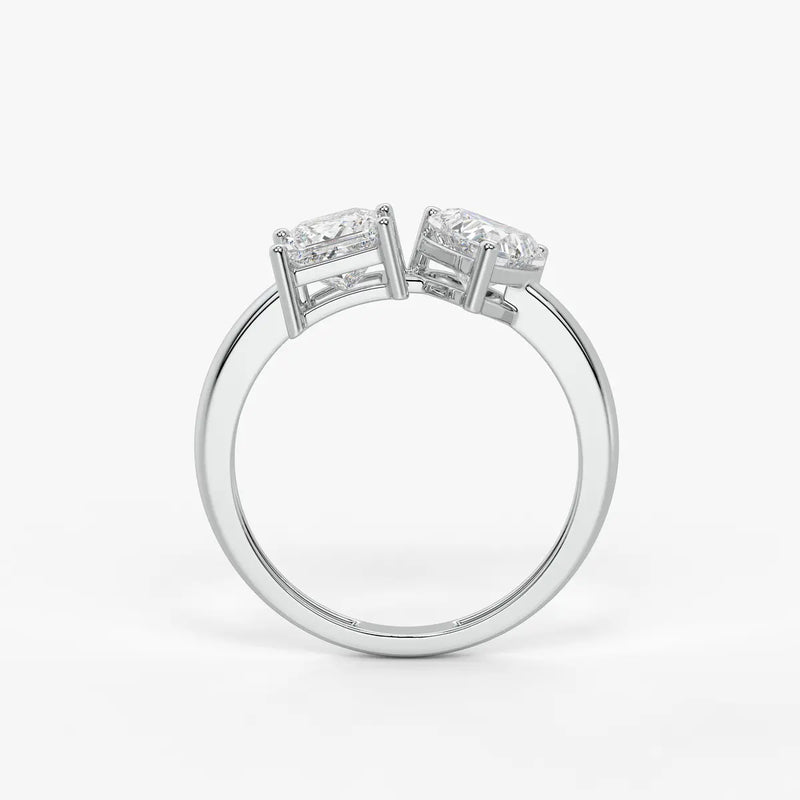 The Diya Radiant Heart & Princess Ring