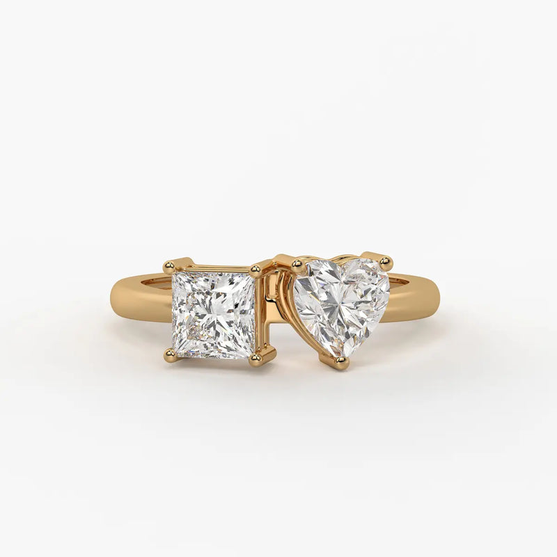 The Diya Radiant Heart & Princess Ring