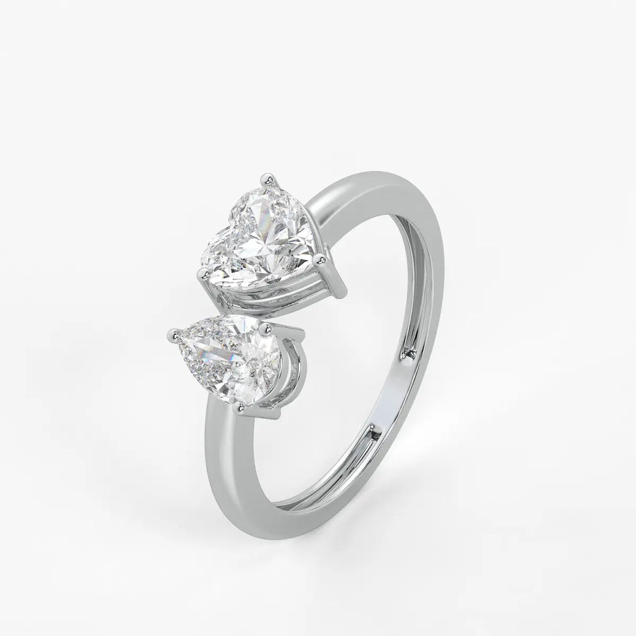 The Amara Eternal Heart & Pear Ring