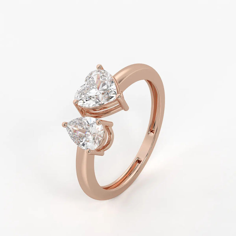 The Amara Eternal Heart & Pear Ring