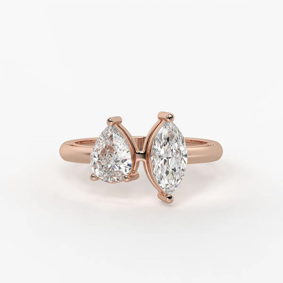 Aurevia Twin Glint Diamond Ring