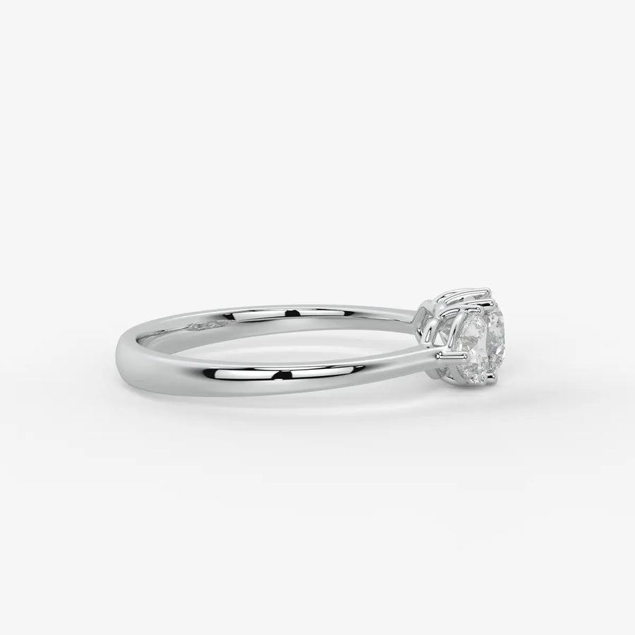 Valoria Round Heart Trilogy Diamond Ring