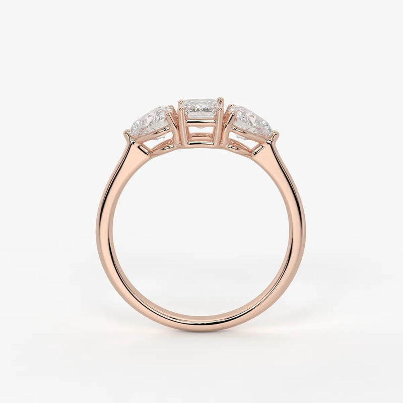 Celestra Emerald Heart Trilogy Diamond Ring