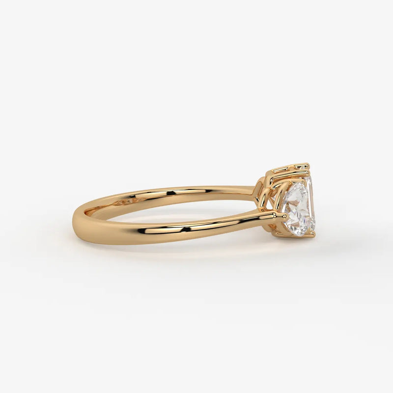 Celestra Emerald Heart Trilogy Diamond Ring