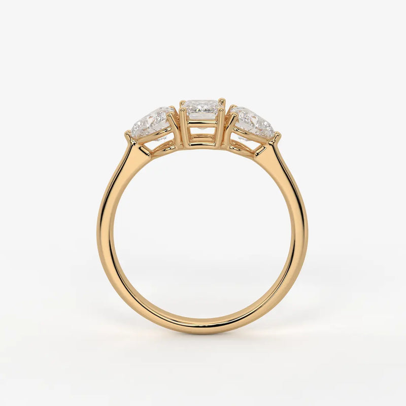 Celestra Emerald Heart Trilogy Diamond Ring