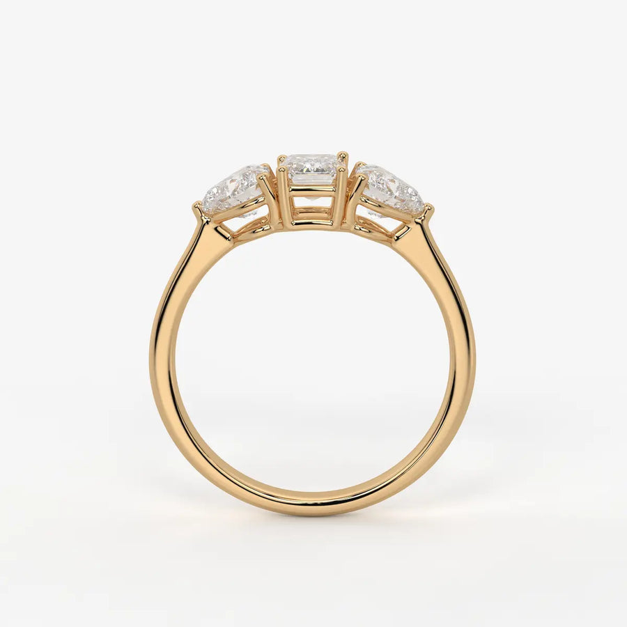 Celestra Emerald Heart Trilogy Diamond Ring