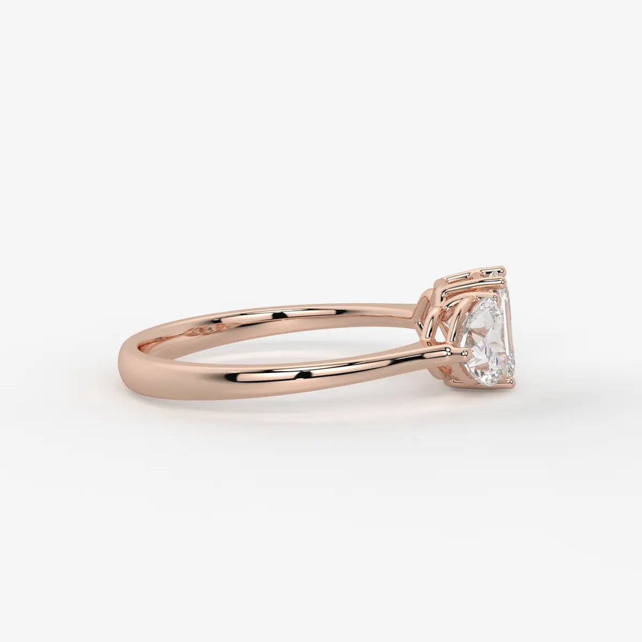 Celestra Emerald Heart Trilogy Diamond Ring