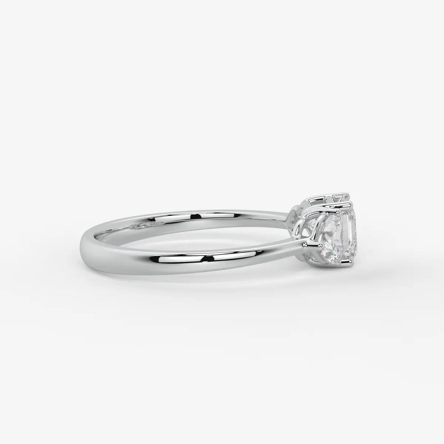 Asterelle Asscher Heart Trilogy Diamond Ring