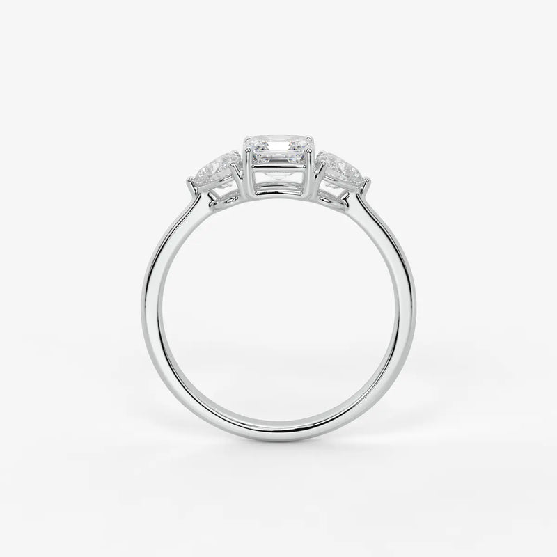 Asterelle Asscher Heart Trilogy Diamond Ring