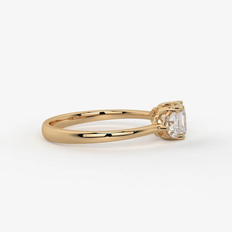 Asterelle Asscher Heart Trilogy Diamond Ring