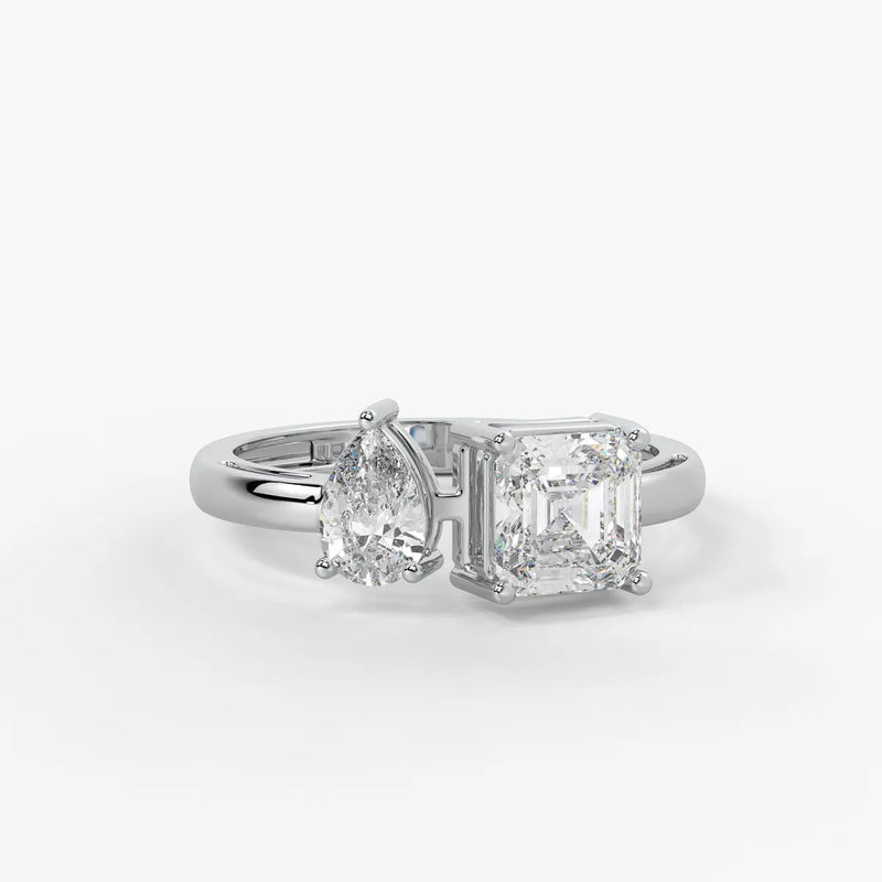 The Kyra Ethereal Pear & Asscher Ring