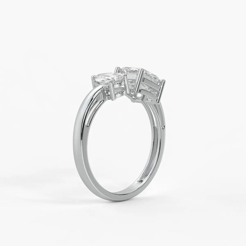 The Kyra Ethereal Pear & Asscher Ring