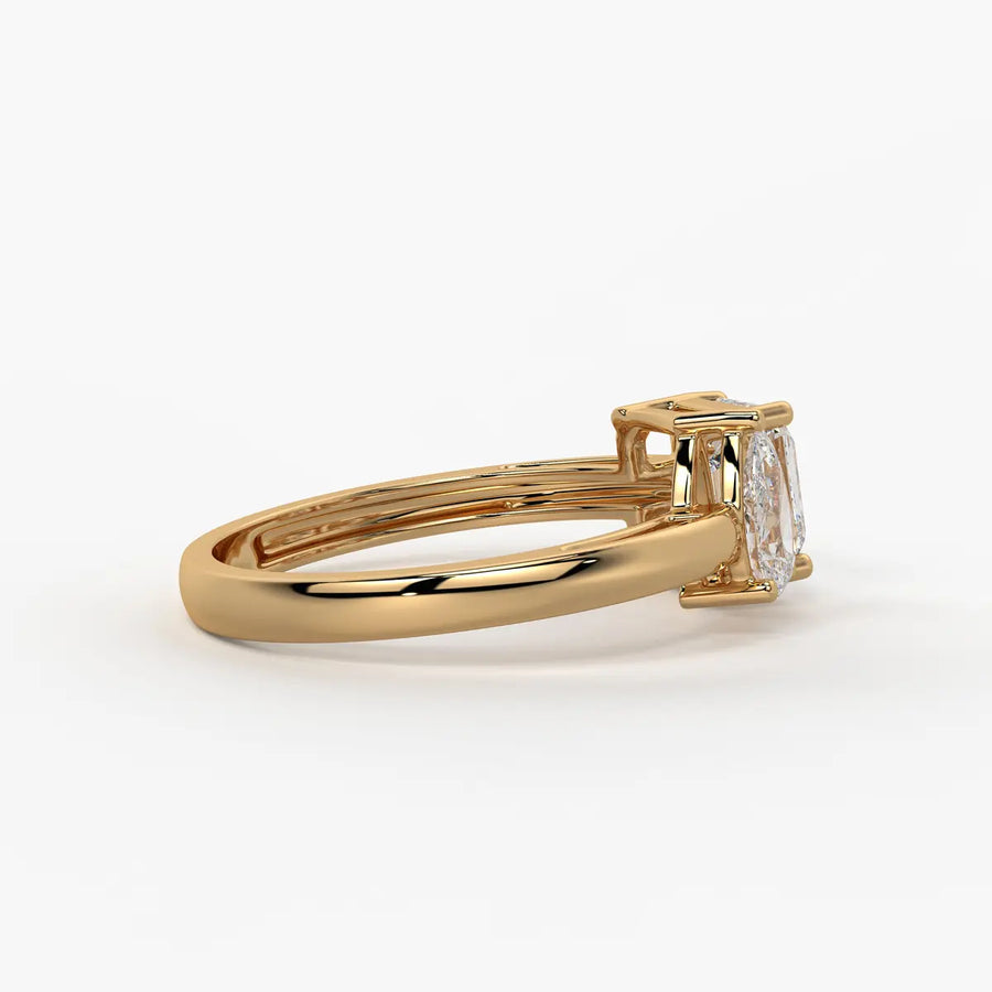 The Kyra Ethereal Pear & Asscher Ring