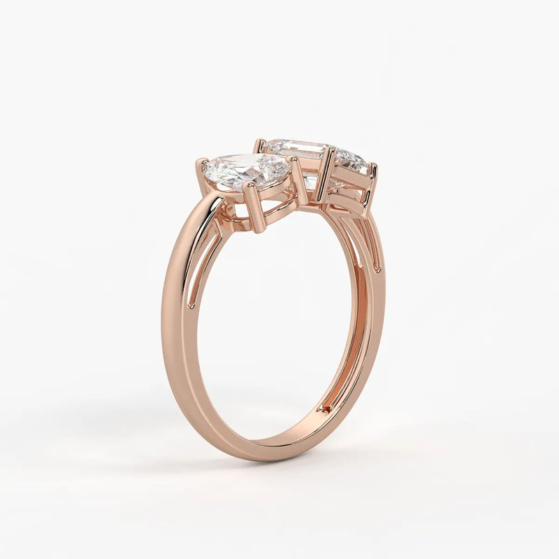 The Inara Pear & Emerald Fusion Ring