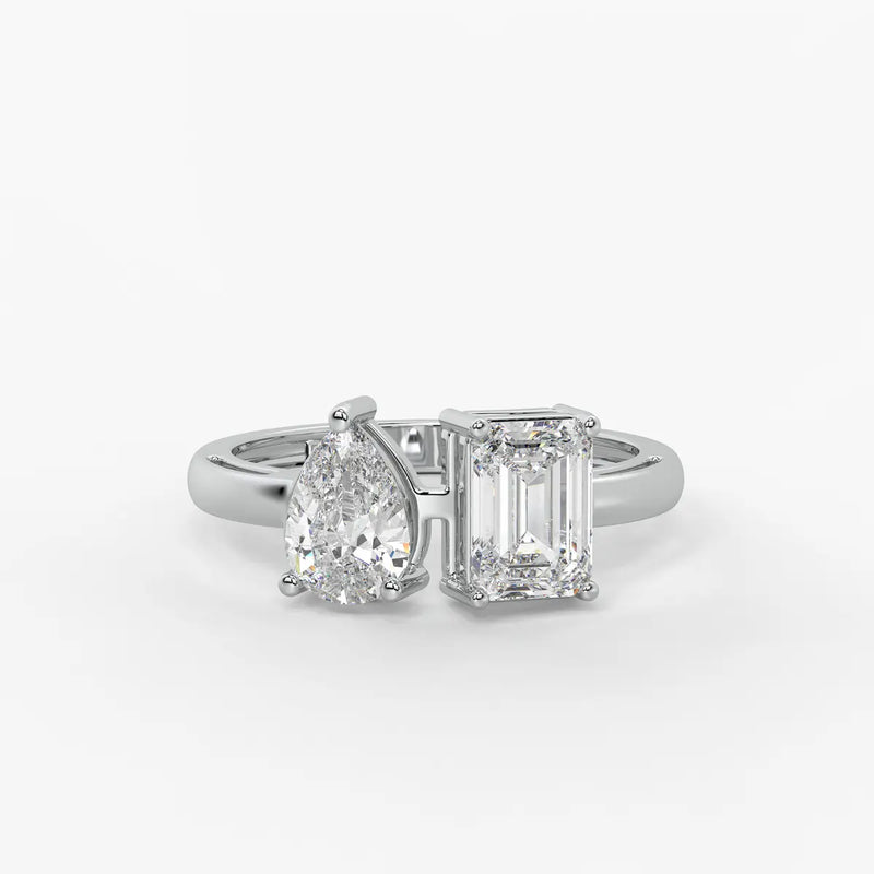 The Inara Pear & Emerald Fusion Ring