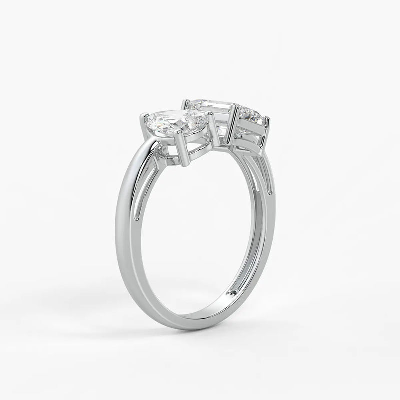 The Inara Pear & Emerald Fusion Ring