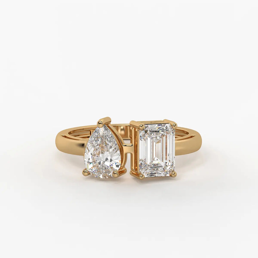 The Inara Pear & Emerald Fusion Ring