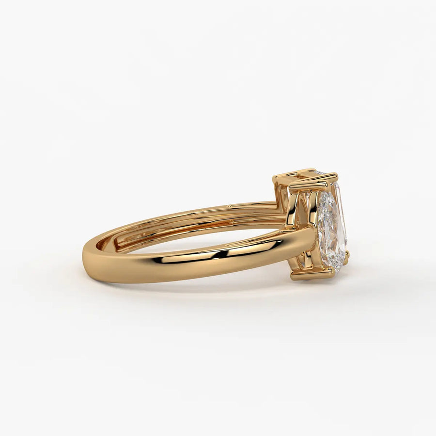 The Inara Pear & Emerald Fusion Ring