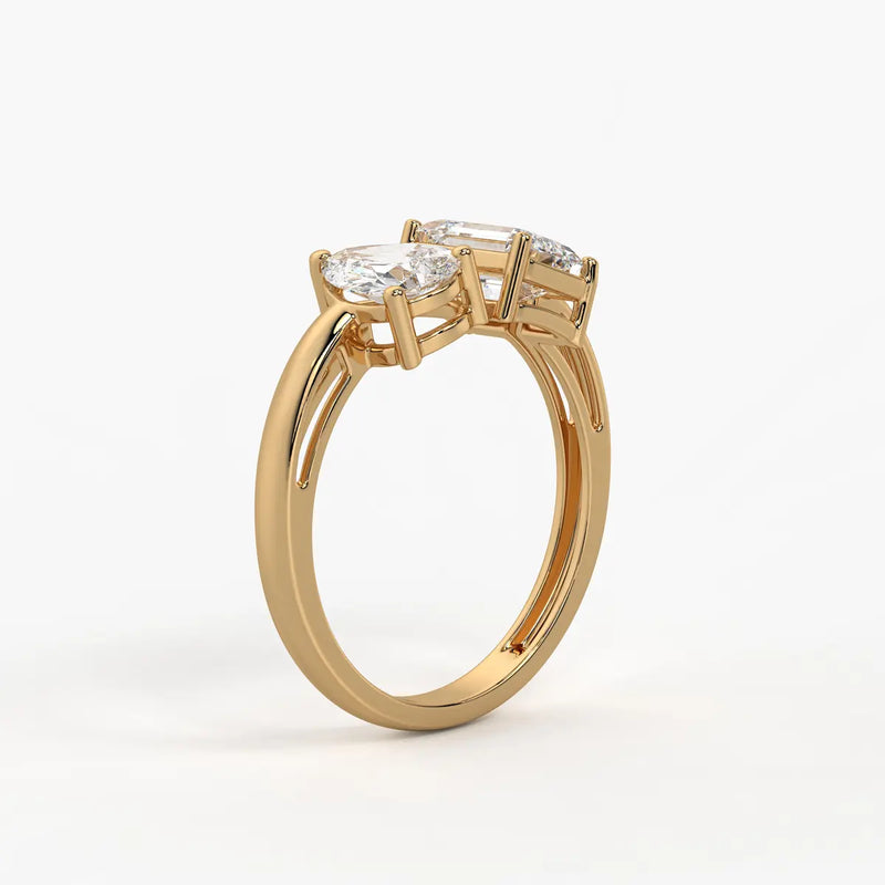 The Inara Pear & Emerald Fusion Ring