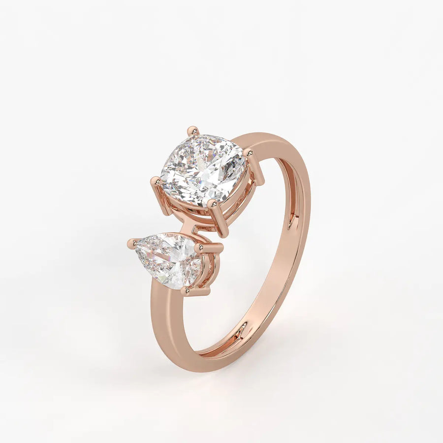 The Aadhya Pear-Cushion Union Ring
