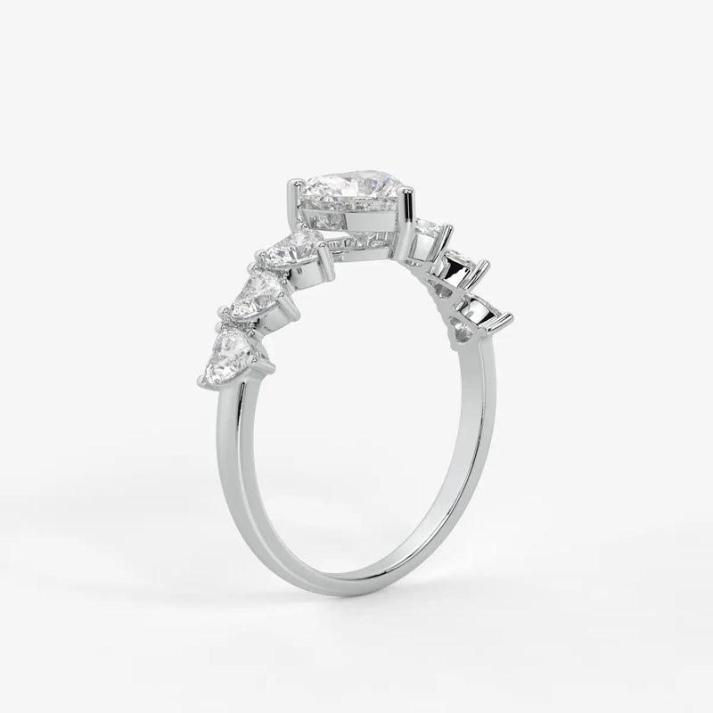 Heart Cluster Anniversary Ring