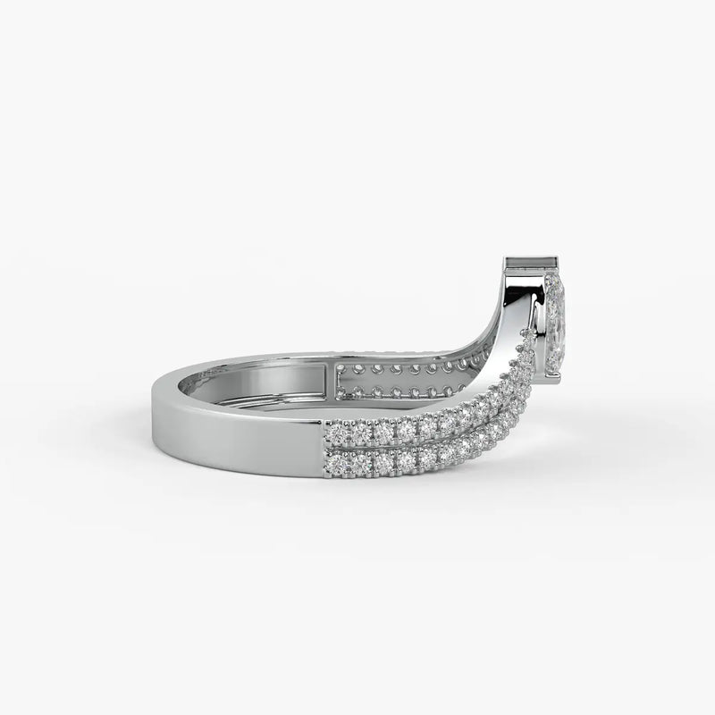 Elaris Pear Solitaire Diamond Ring