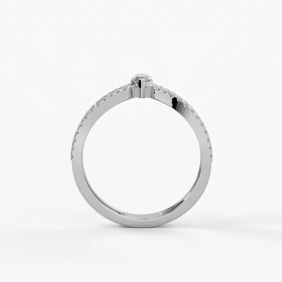 Valerique Marquise Split Shank Diamond Ring