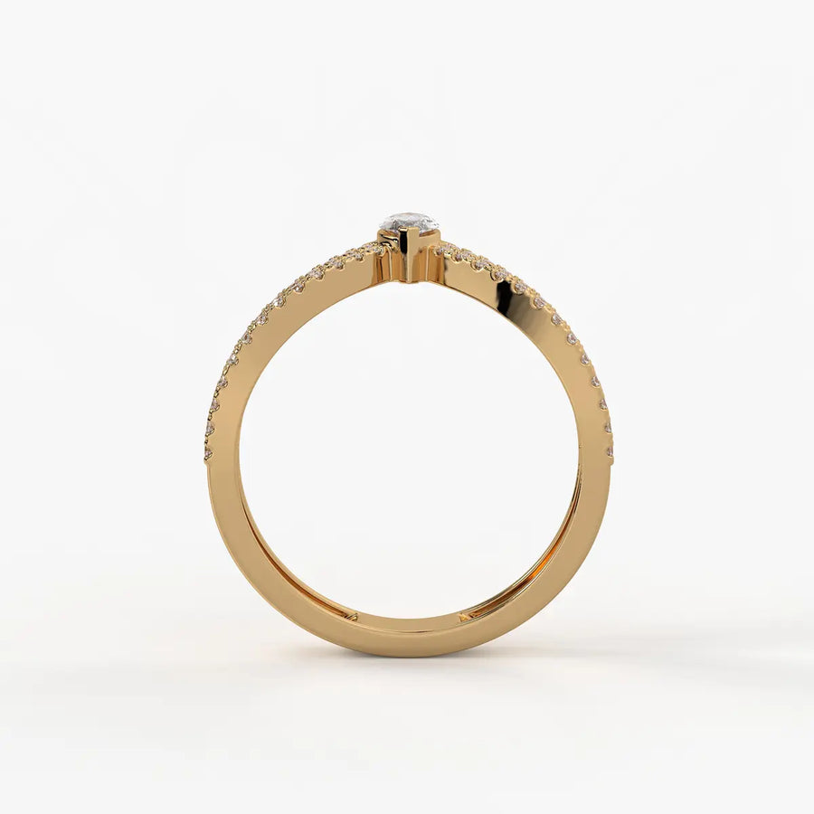 Valerique Marquise Split Shank Diamond Ring